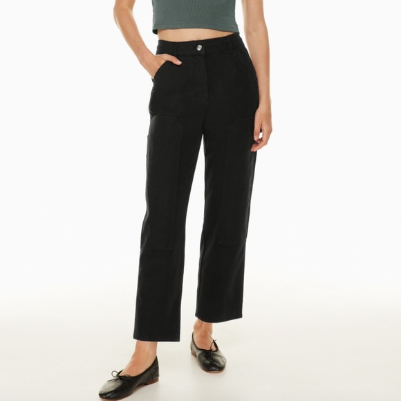 Aritzia Wilfred Free Brennan High-Rise Utility Pants in Black Size 2 - Picture 1 of 7